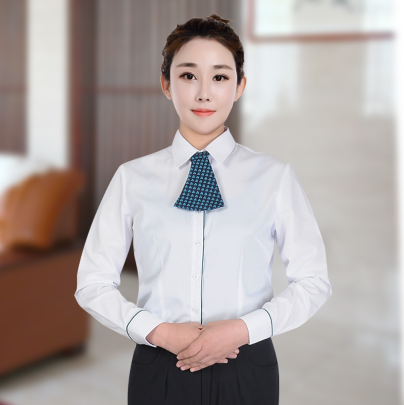 雅生活物业主流项目女客服冬装长袖衬衣